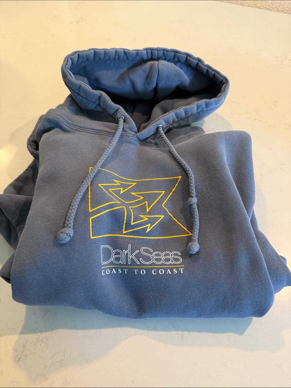 Dark Seas Men’s Slate Blue Logo Pullover Hoodie